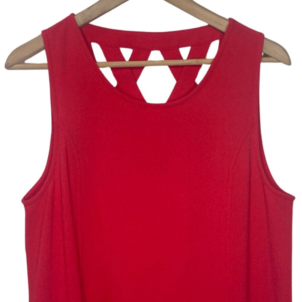 JACK BY BB DAKOTA | Women's Coral Woven Back Detail Mini Dress | Size L - Picture 2 of 11